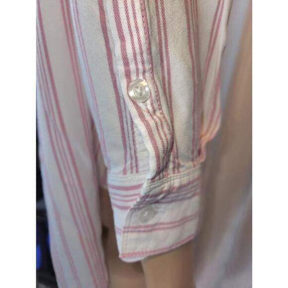 Tahari | stripped shirt | Pink and white | Large - Picture 6 of 9